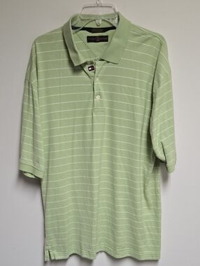 Tommy Hilfiger Men’s Light Green Striped Golf Polo
